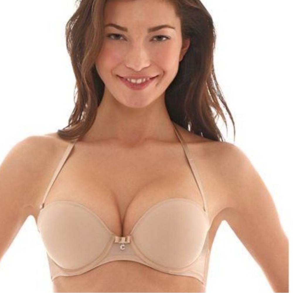 Chantelle Beige Sublime Convertible Strapless‎ Bra 3954 Sz 36C